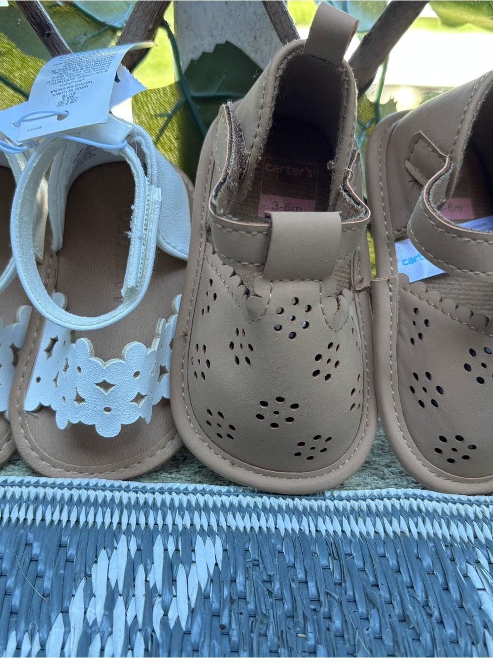 Carter's Toddler Tan Leather Moccasins - 3-6M